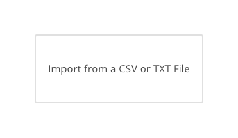 CSVまたはTXTファイルをインポートする