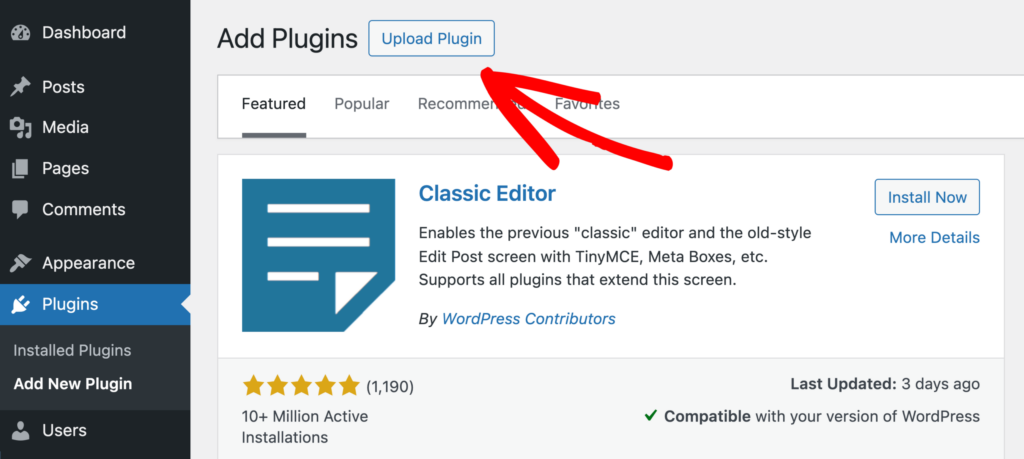 Plugin hochladen
