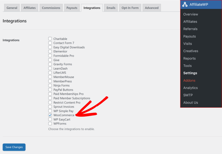 WooCommerce-Integration aktivieren