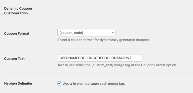 Personnalisation des coupons dynamiques
