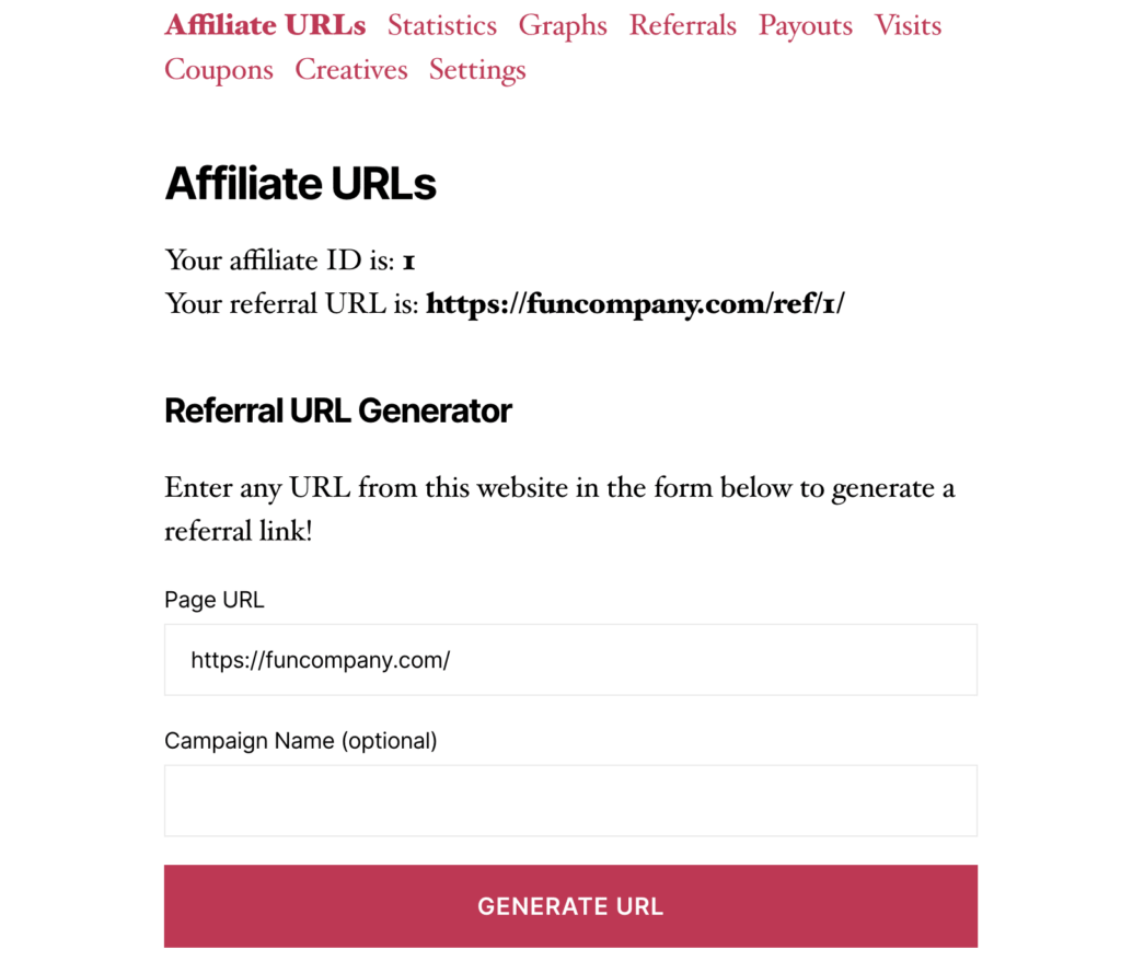アフィリエイトエリアURLジェネレーター
