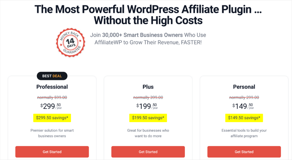 tarifs de génération de prospects par marketing d'affiliation