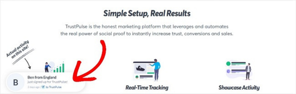 Exemple TrustPulse