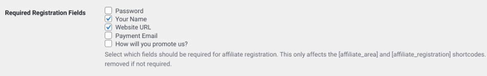 Personnaliser le formulaire d'inscription des affiliés