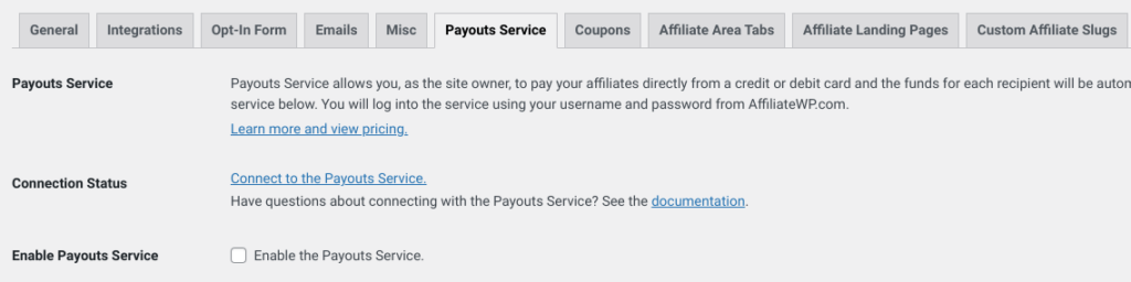 configurer le service de paiement
