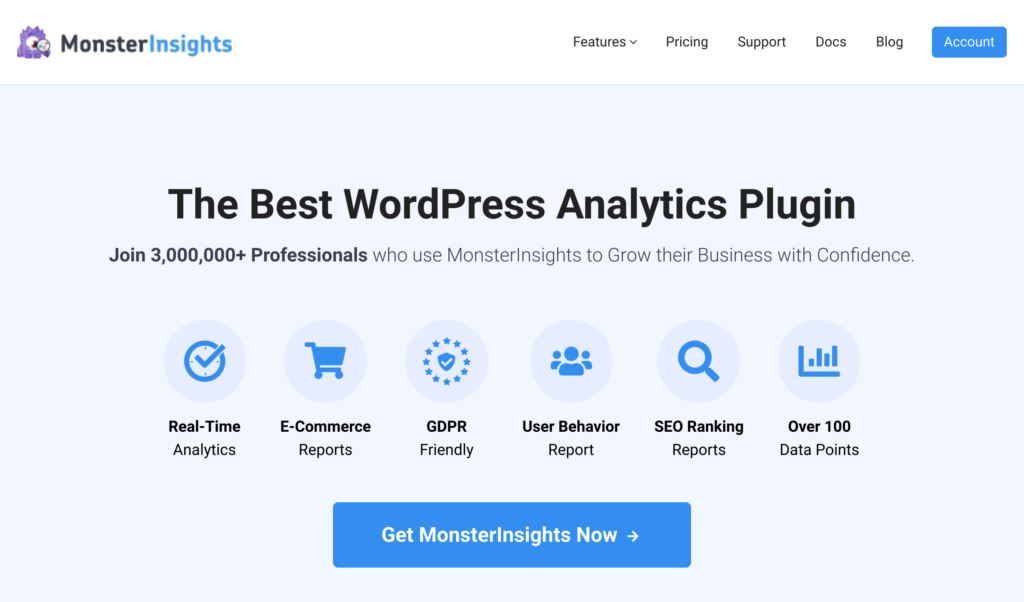 MonsterInsights：最高のWordPress分析プラグイン