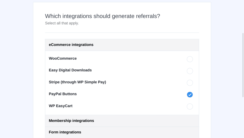 Configuration des références PayPal