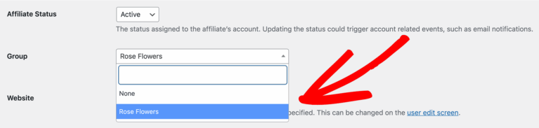 Ajouter un affilié au groupe