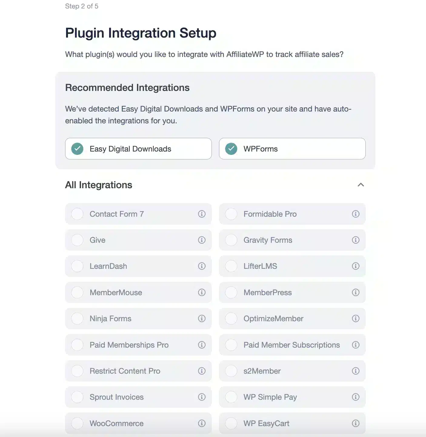 Configuration de l'intégration des plugins