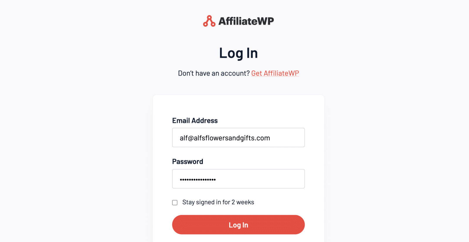 AffiliateWPアカウントへのログイン