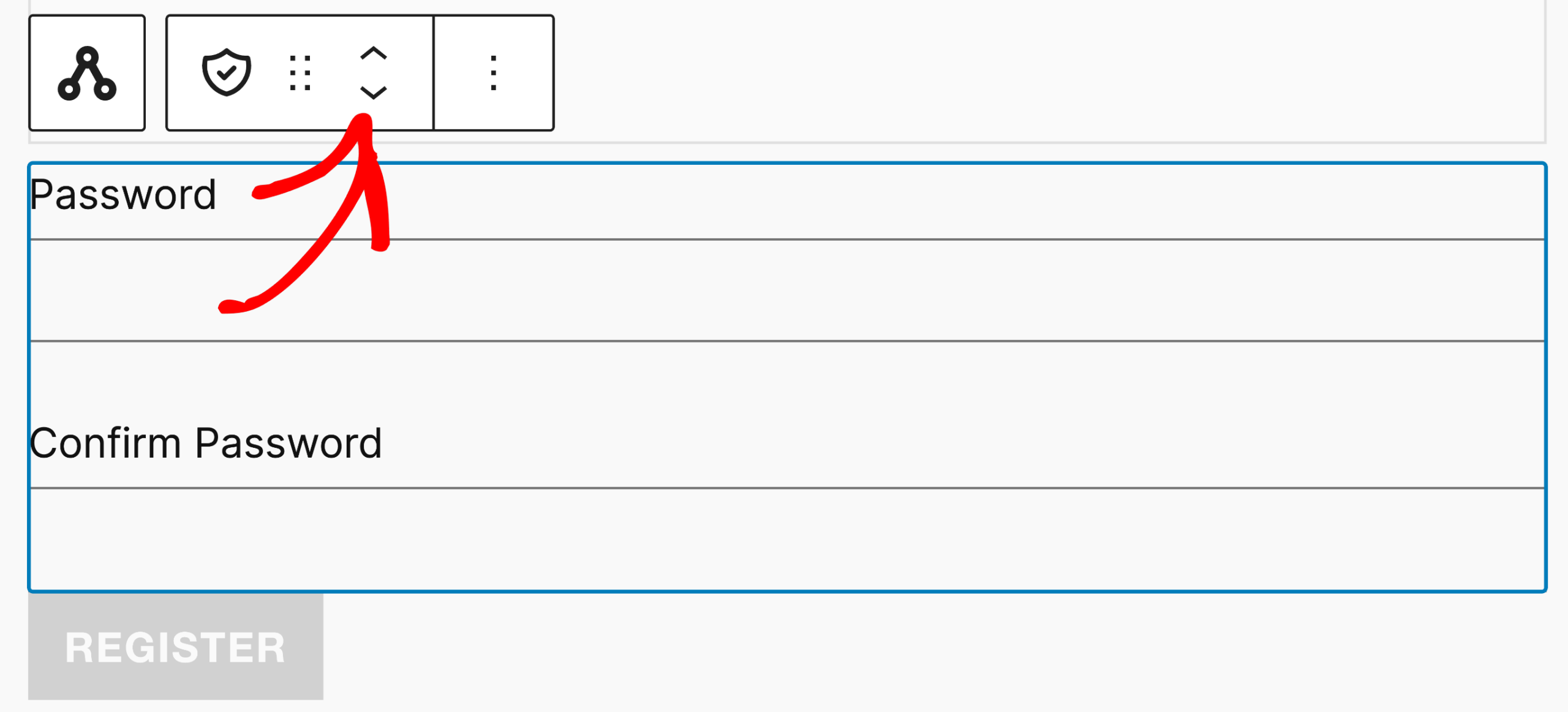 Passwortfeld des AffiliateWP-Registrierungsformulars