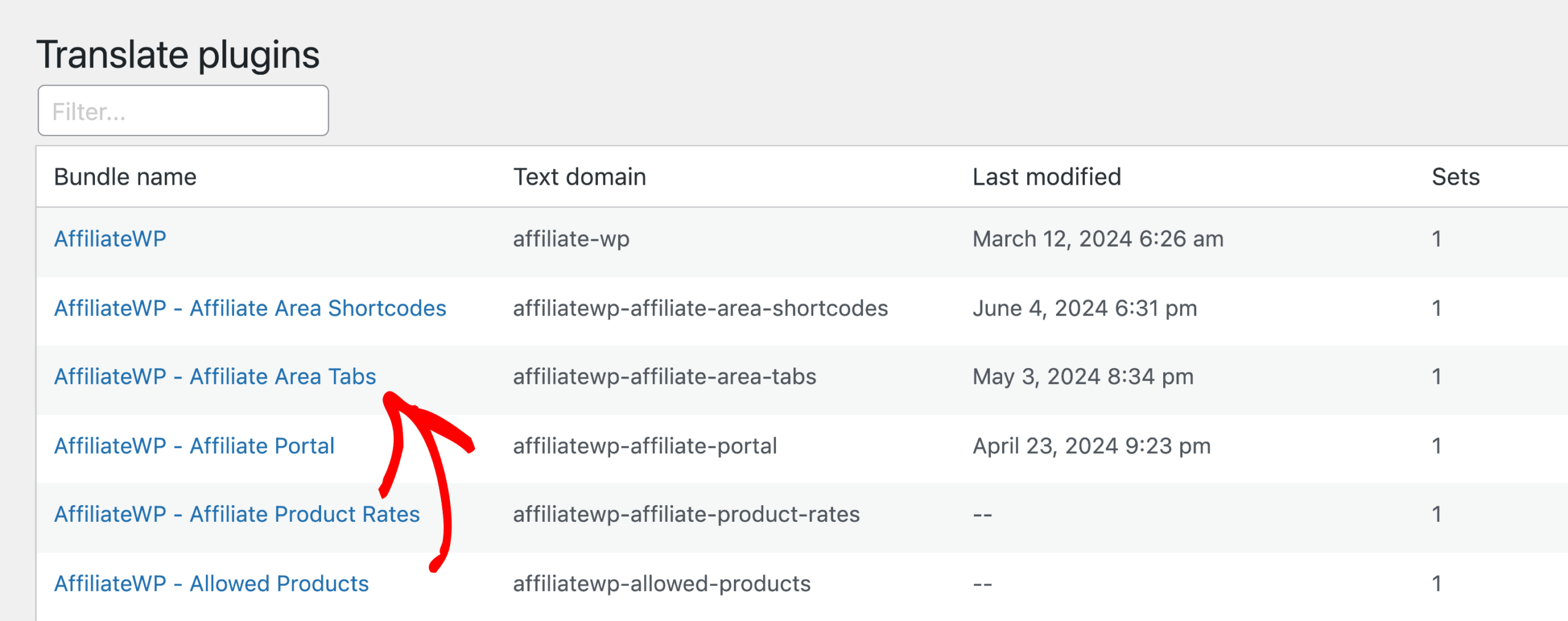 AffiliateWPアドオンを翻訳する