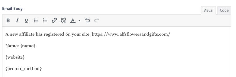 Add Email Body
