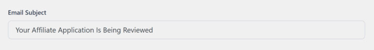 Add Email Subject for Application Pending