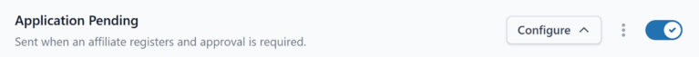 Enable Email for Application Pending