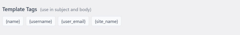 Affiliate Application Pending Template Tags