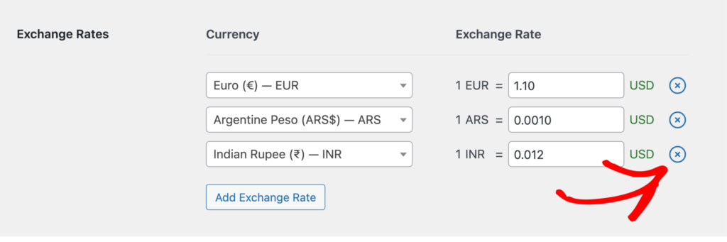 Eliminar moneda
