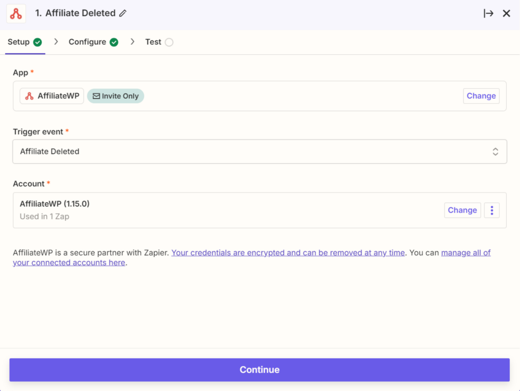 Zapier choisit le site AffiliateWP
