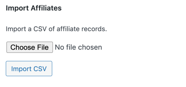 Importar archivo CSV de afiliados