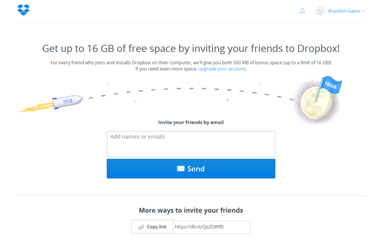 Le programme de parrainage de Dropbox
