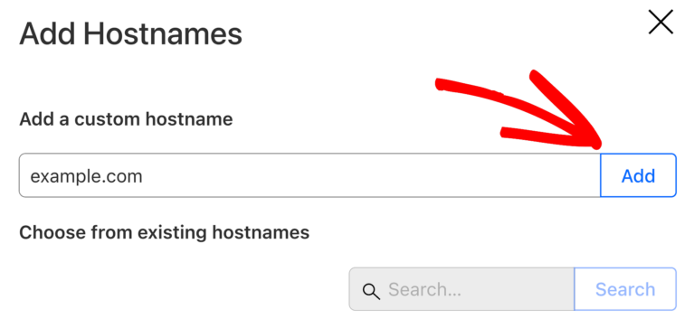 Añadir nombre de host personalizado