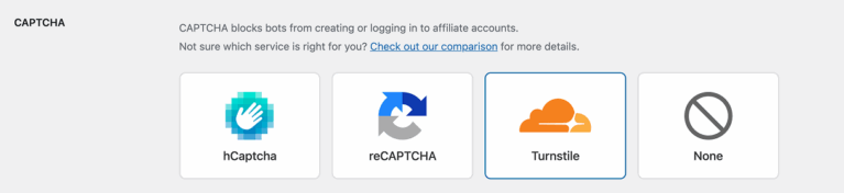 AffiliateWP CAPTCHA ソリューション
