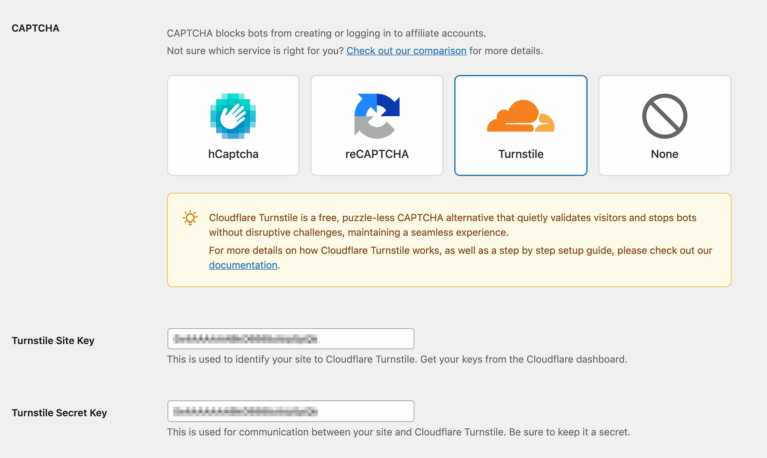 AffiliateWPスパム防止ツール
