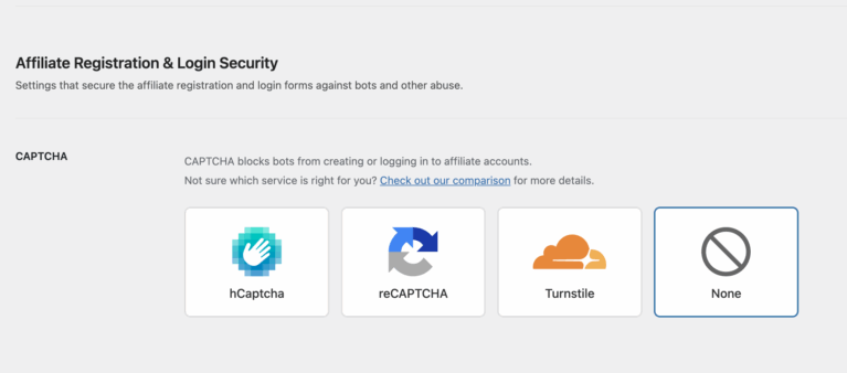 AffiliateWP CAPTCHA
