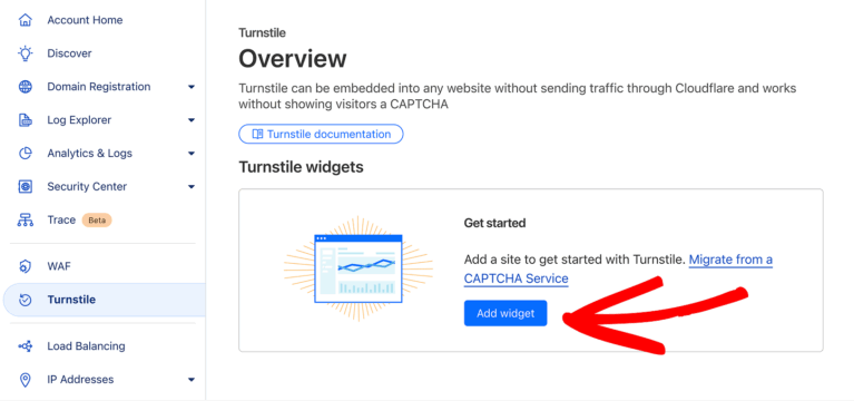 Añadir widget Cloudflare Turnstile