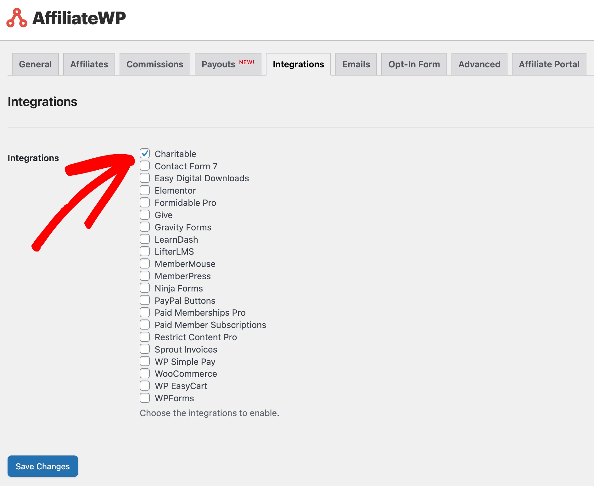affiliatewp charitable連携
